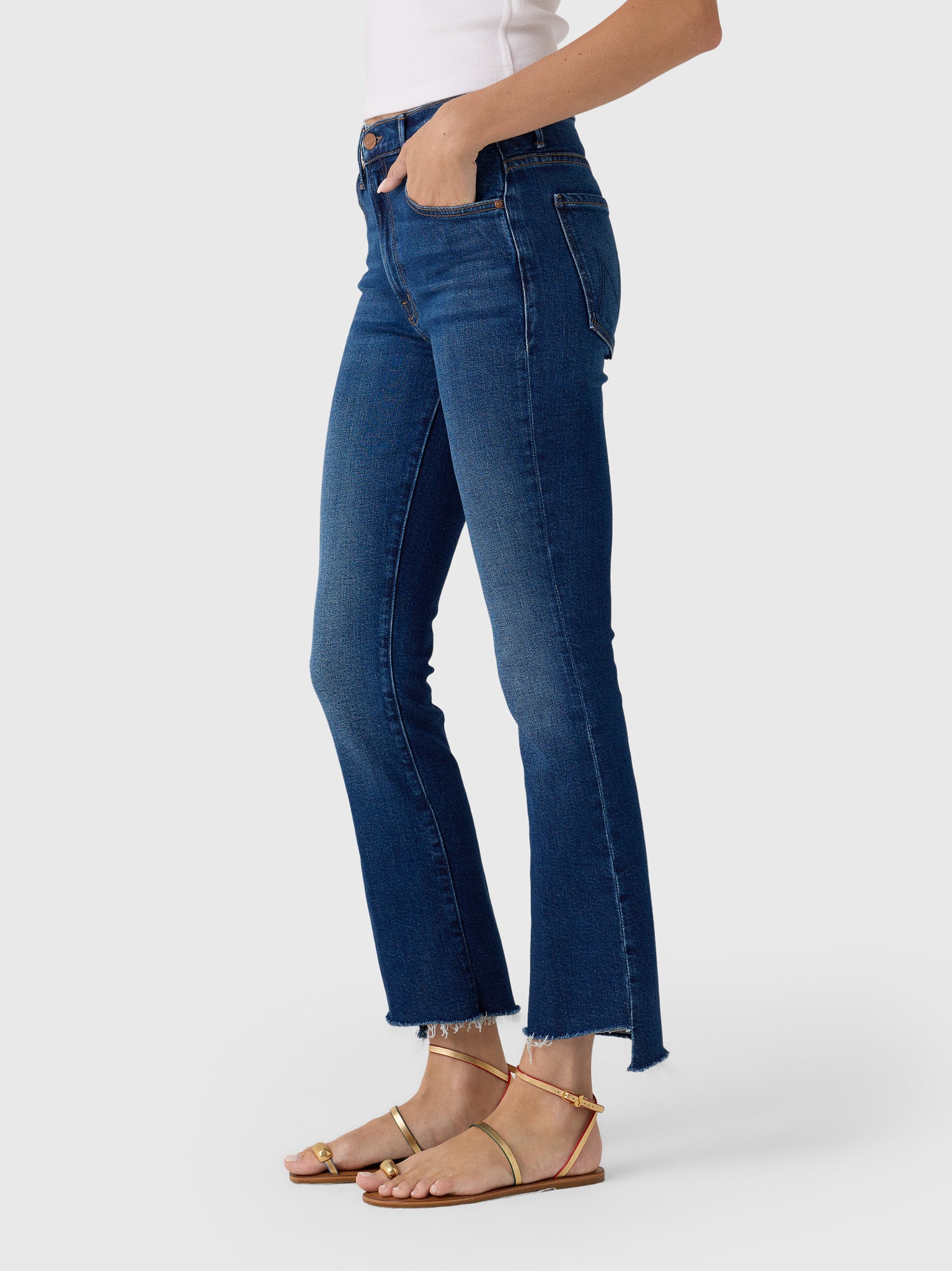 Mother Women's The Insider Ankle Step Fray Jean - Saint Bernard