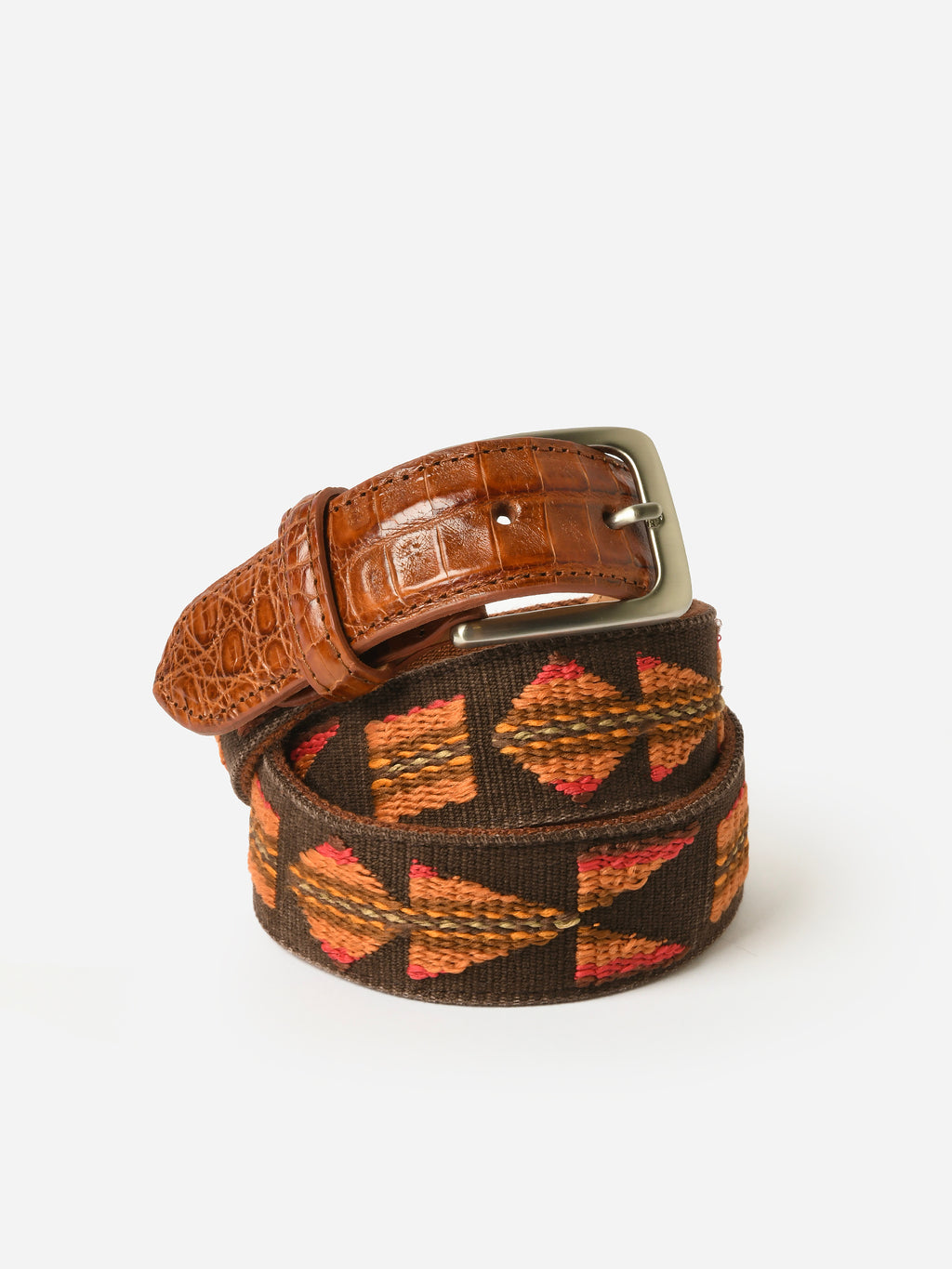 W. Kleinberg Men's Needlepoint Belt - Saint Bernard