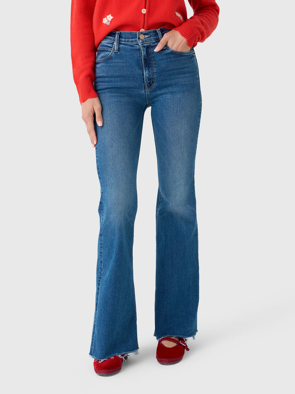 Mother Women's The Doozy Sneak Fray Jean - Saint Bernard