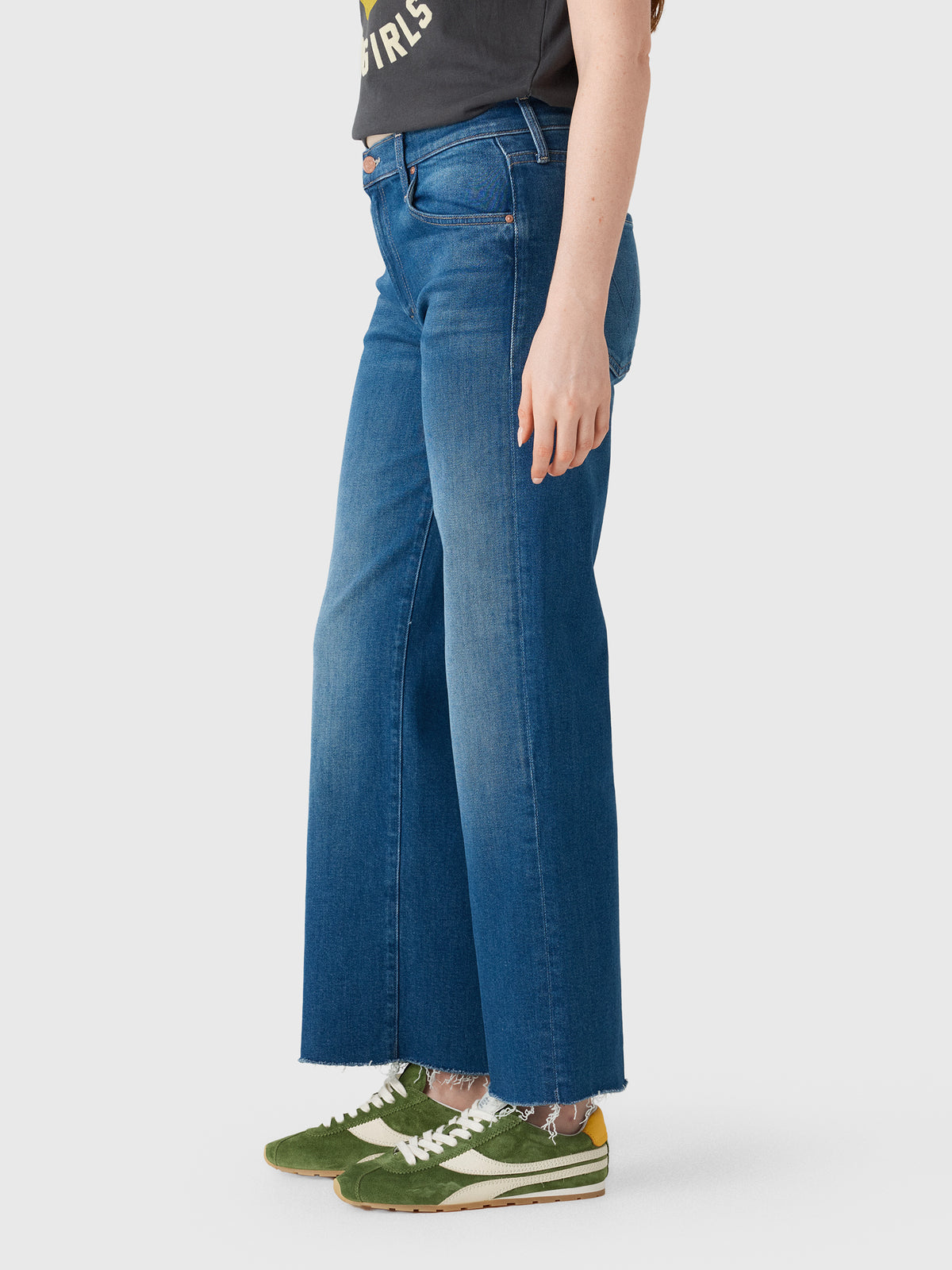 Mother Women's The Mid Rise Rambler Flood Fray Jean - Saint Bernard