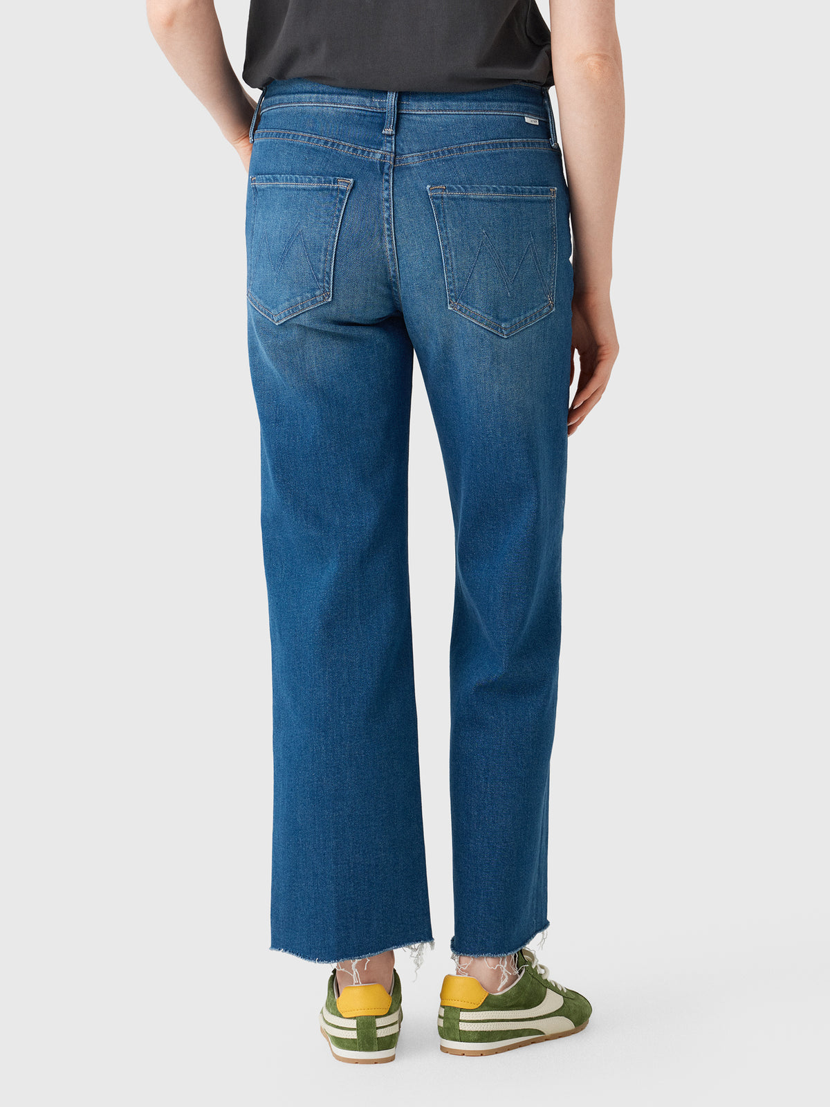 Mother Women's The Mid Rise Rambler Flood Fray Jean - Saint Bernard