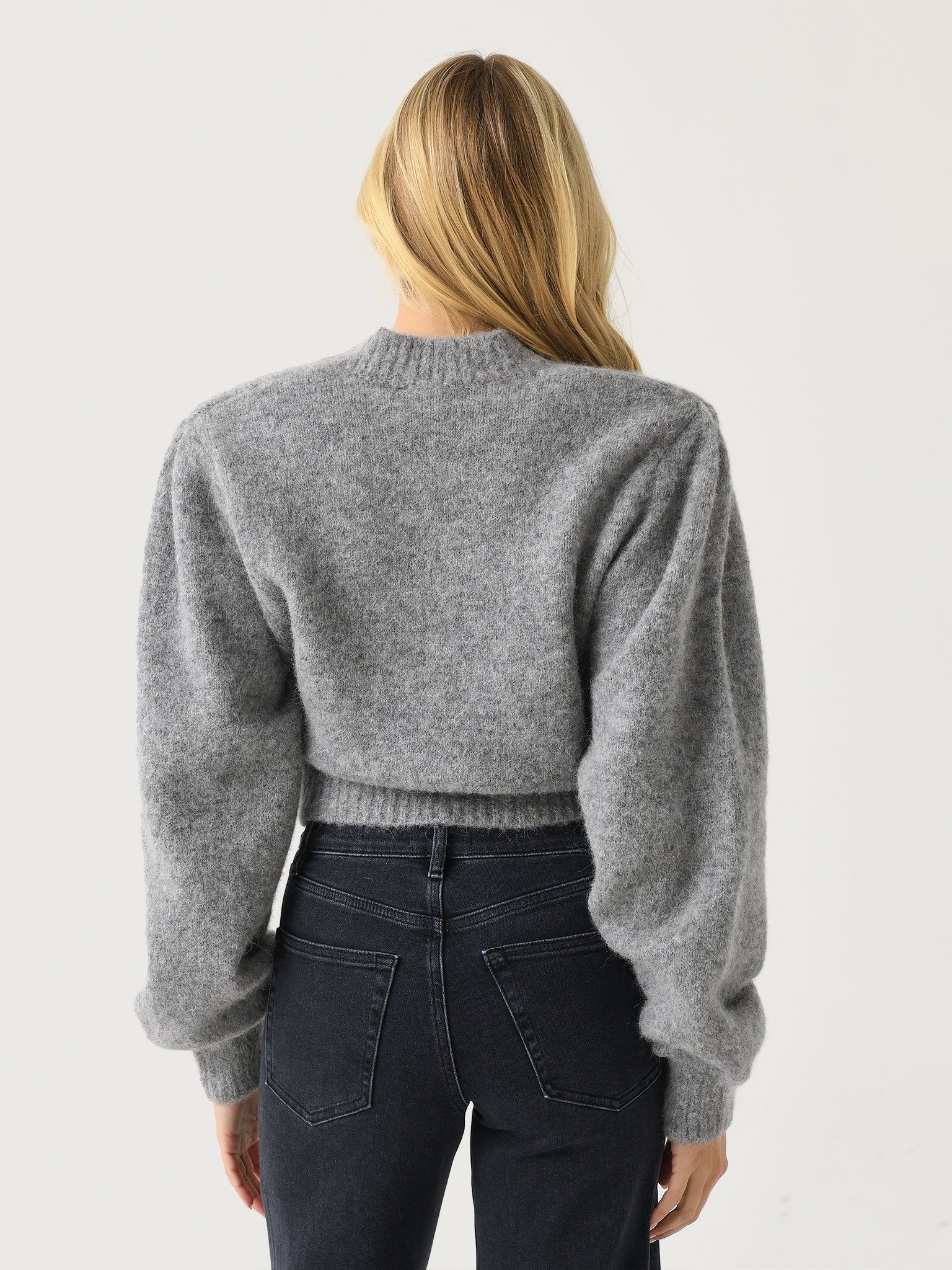Rotate Women's Knit Cropped Cardigan - Saint Bernard