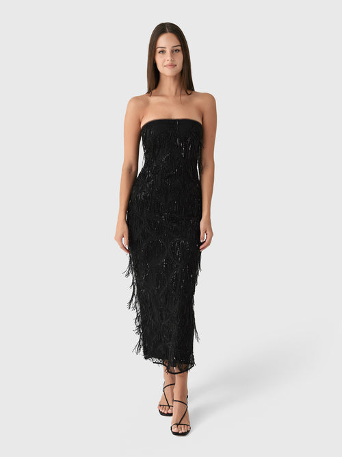 rotate sequin midi dress ROTATE BIRGER CHRISTENSEN sequin-embellishment Midi Dress | Brown