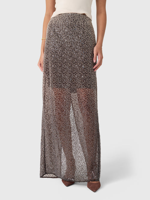 Rotate Women's Beaded Maxi Skirt