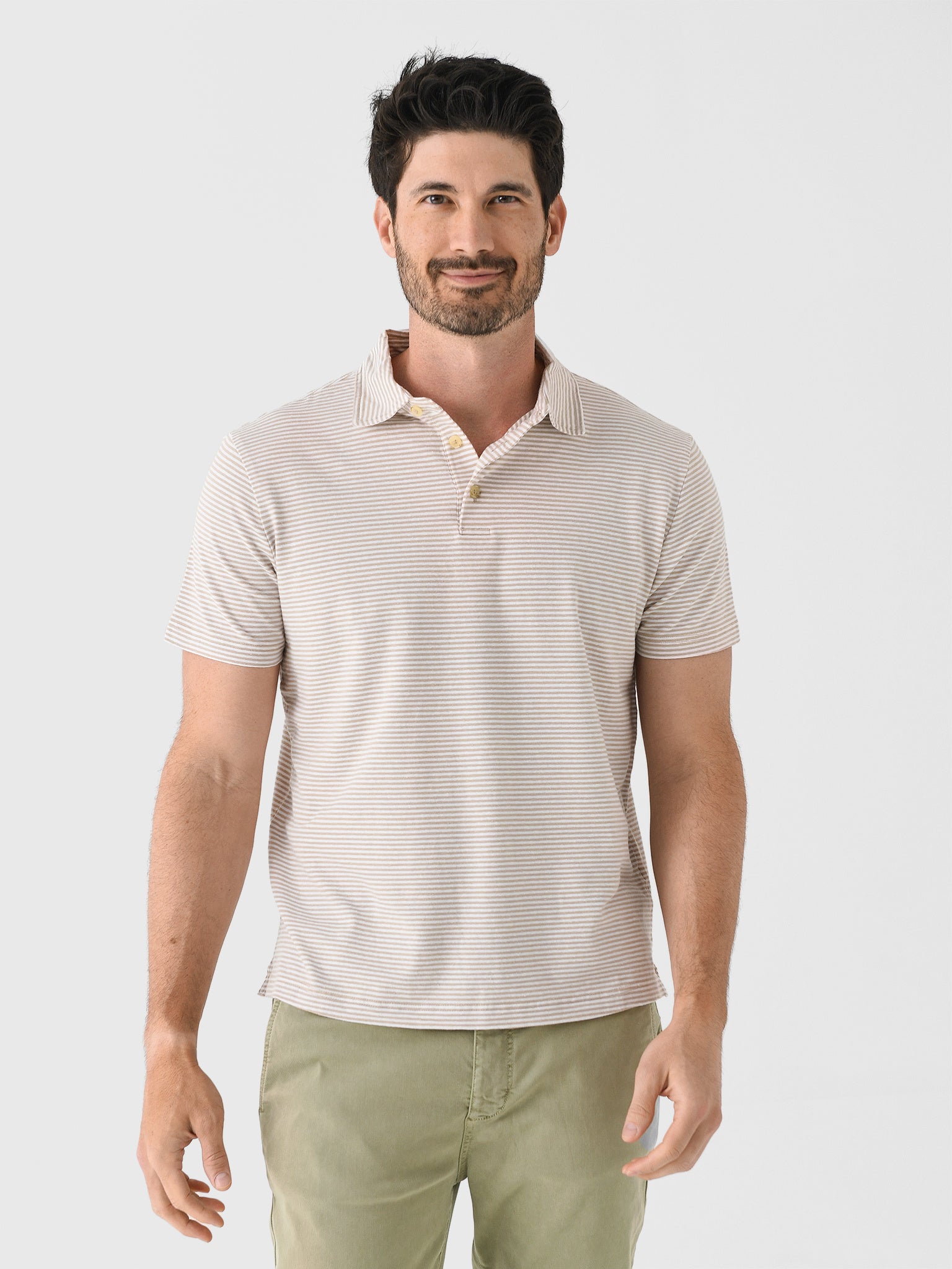 Southern Tide Men's Linen Cotton Sandwave Polo - Saint Bernard