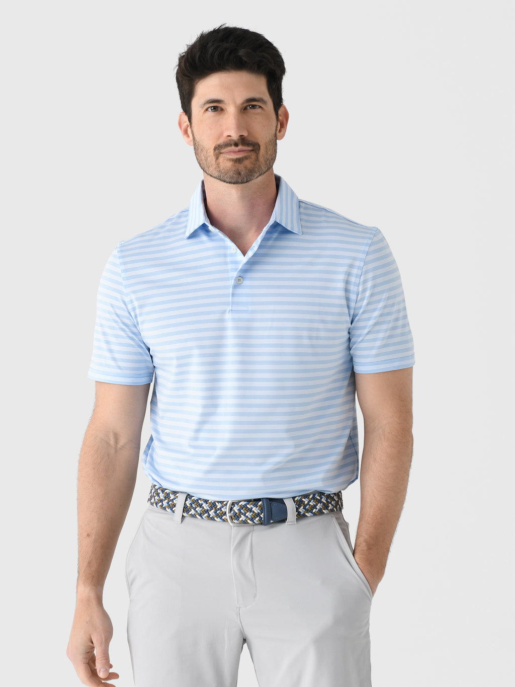 Southern Tide Men's Driver Sevilla Stripe Polo - Saint Bernard