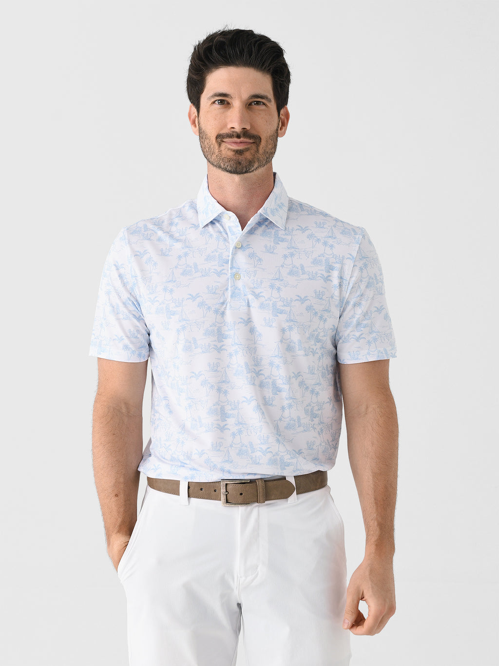 Southern Tide Men's Driver Tide To The Shore Polo - Saint Bernard