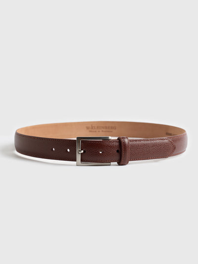 W. Kleinberg Men's Pebbled Calf Belt - Saint Bernard