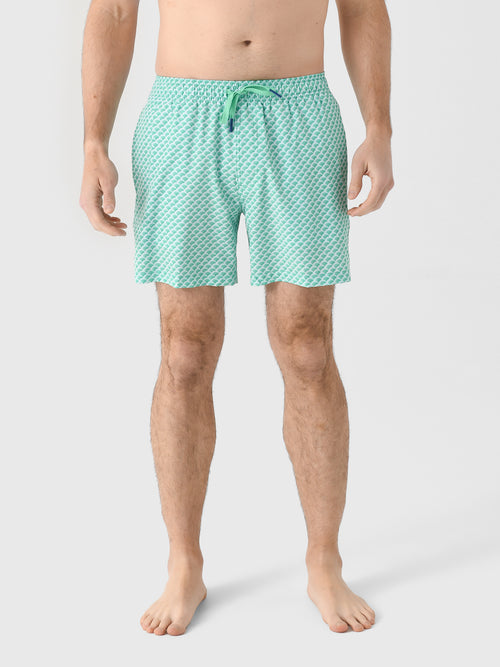 Southern Tide Men's Green There Done That Swim Trunk