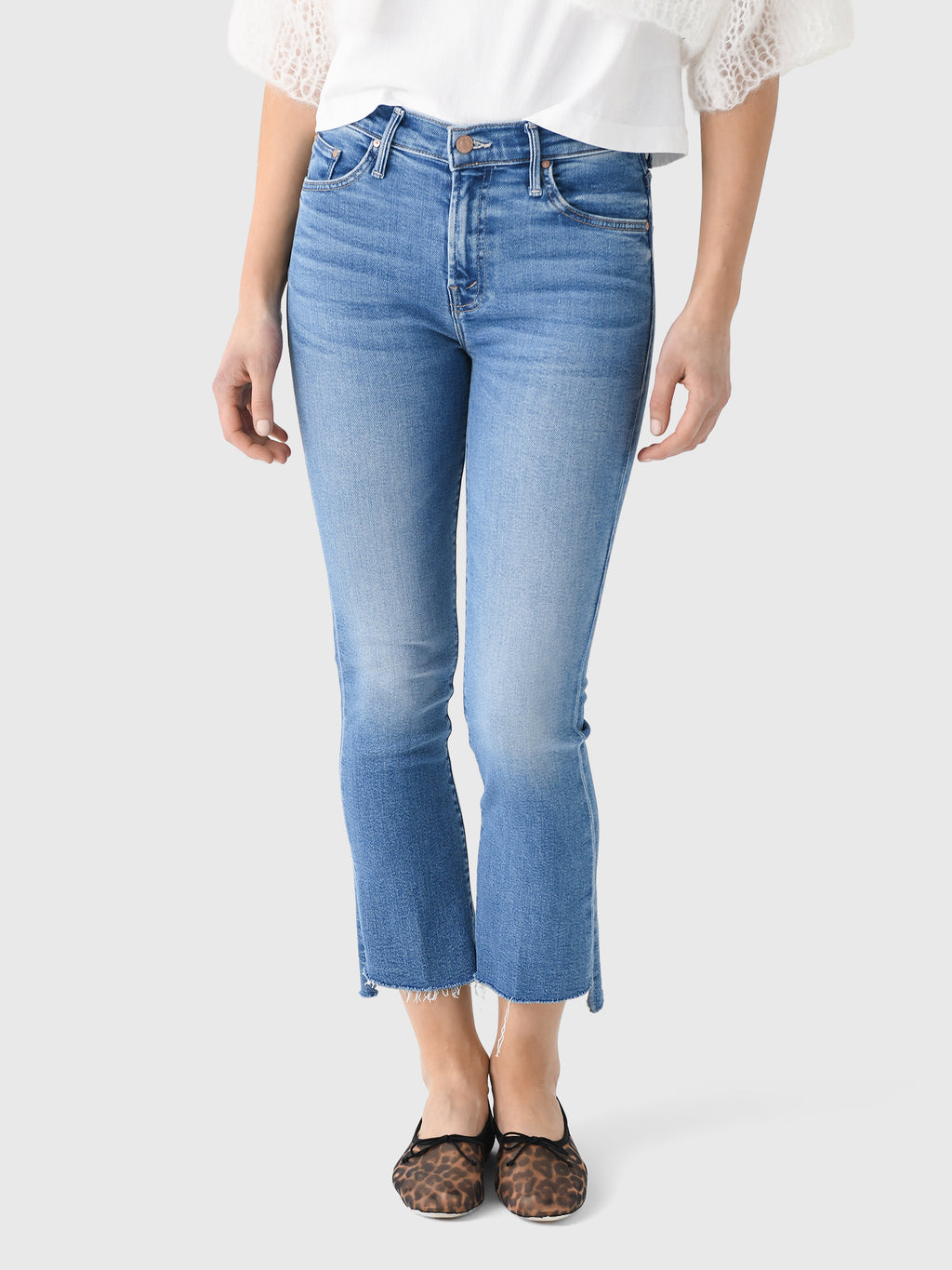 Mother Women's The Insider Crop Step Fray Jean - Saint Bernard