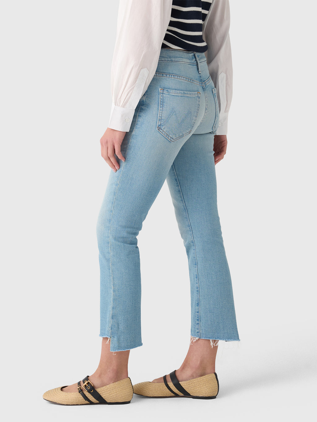 Mother Women's The Insider Crop Step Fray Jean - Saint Bernard