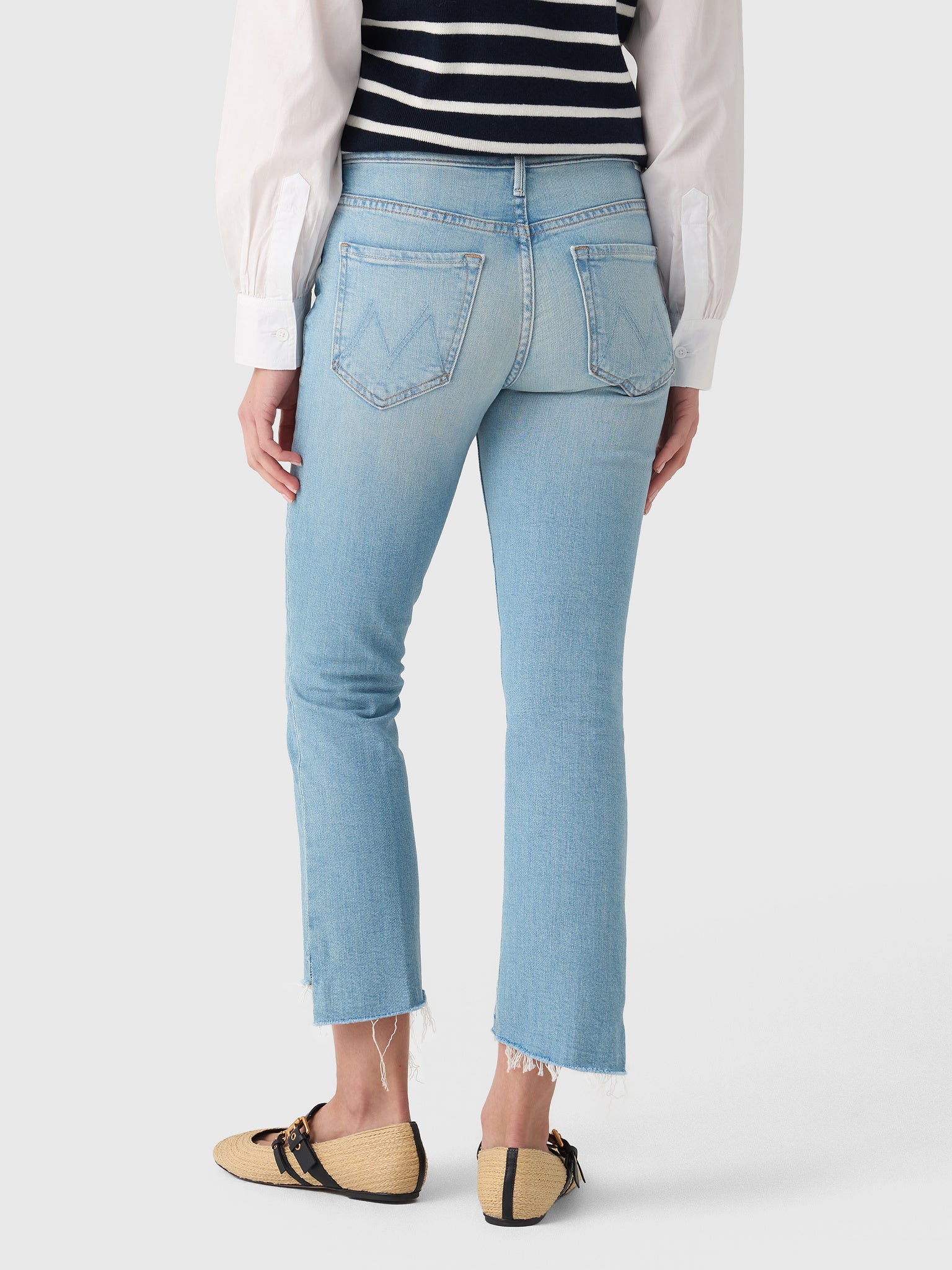 Mother Women's The Insider Crop Step Fray Jean - Saint Bernard