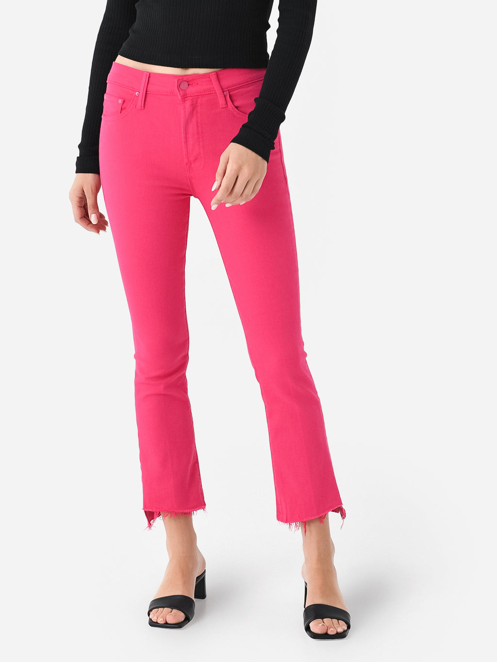 Mother Women's The Insider Crop Step Fray Jean - Saint Bernard