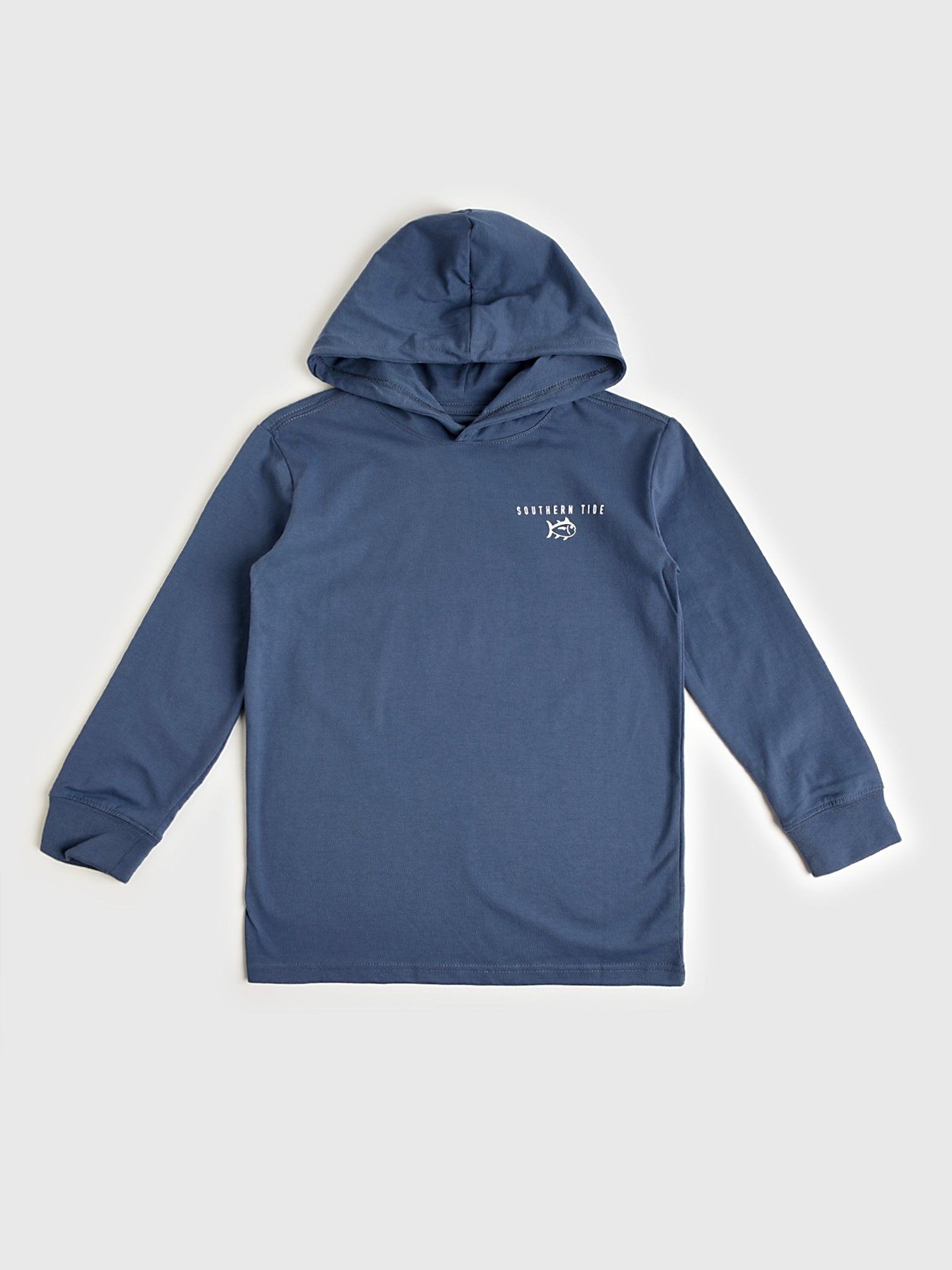 Southern Tide Boys' Shark Tooth Skipjack Long Sleeve Hoodie T-Shirt - Saint Bernard