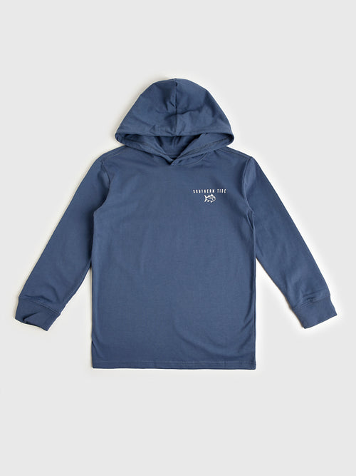 Southern Tide Boys' Shark Tooth Skipjack Long Sleeve Hoodie T-Shirt