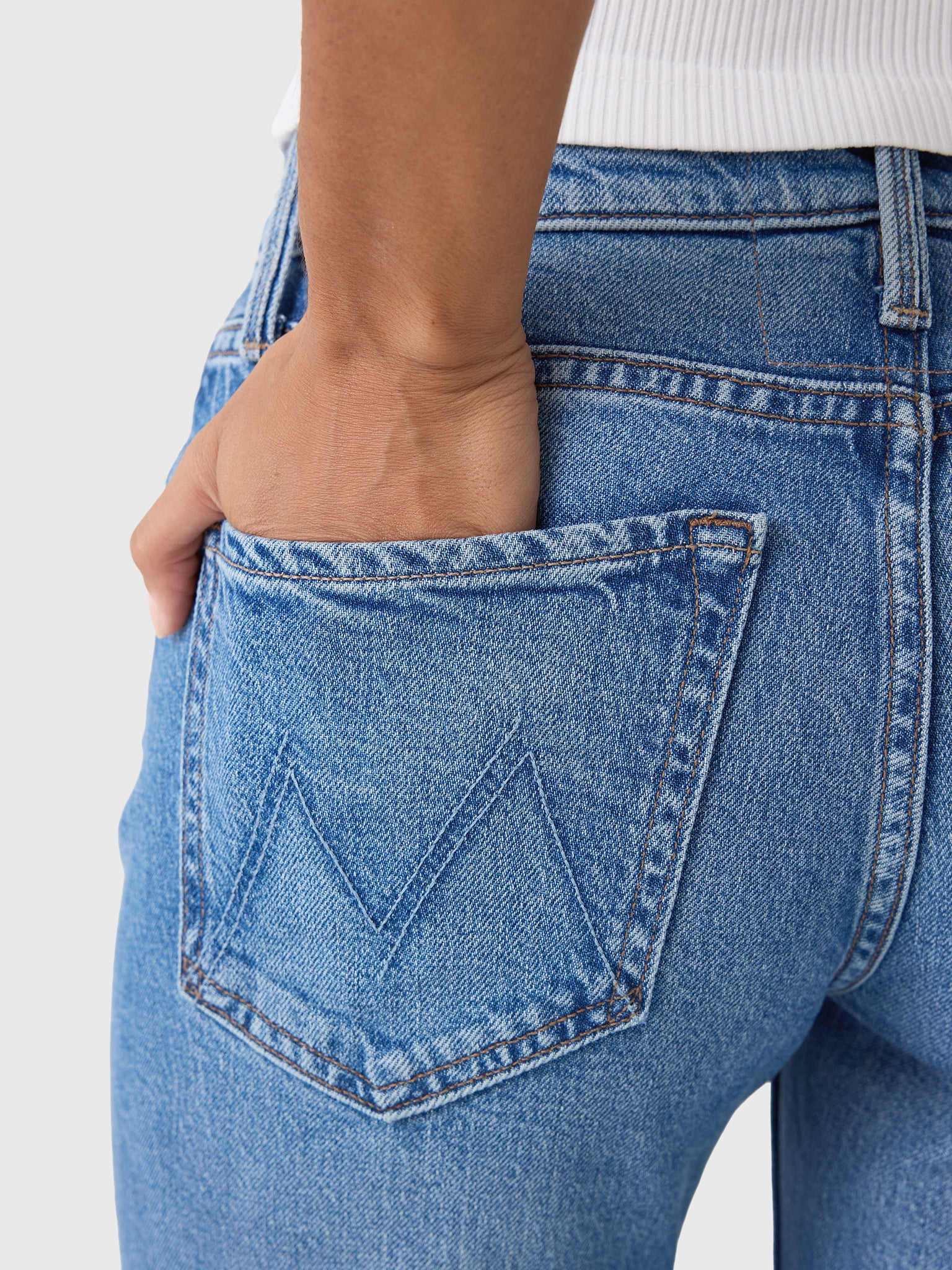 Mother Women's The Bookie Twist Skimp Jean - Saint Bernard
