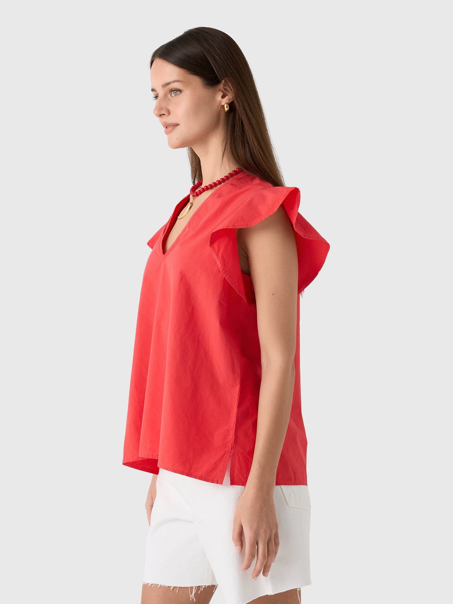 MVG Women's Ruffle Sleeve Top - Saint Bernard