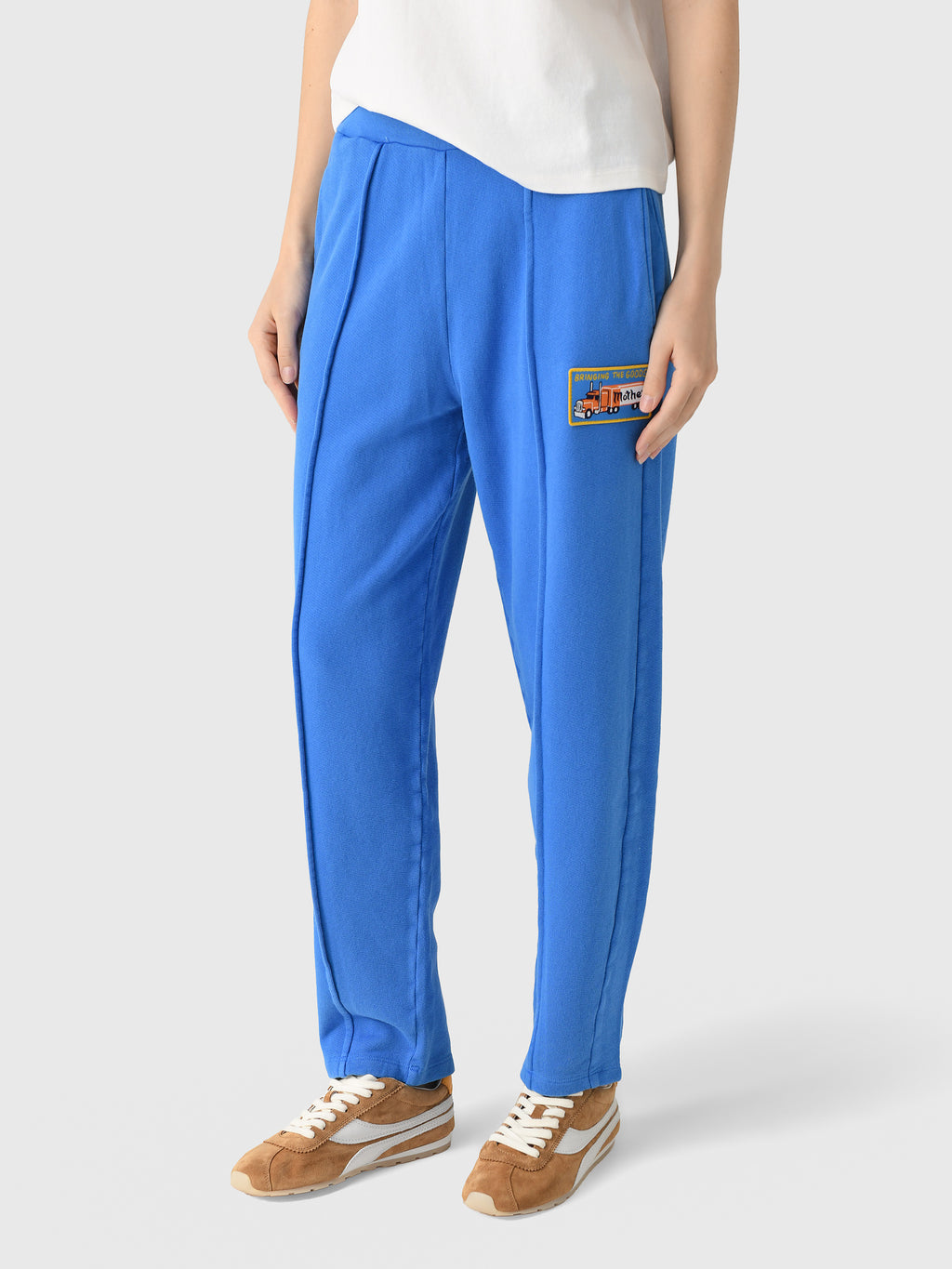 Mother Women's The Quickie Pin Up Barel Flood Sweatpant - Saint Bernard