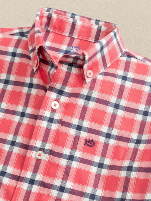 Southern Tide Boys' Beachrock Plaid Skipjack Sport Shirt