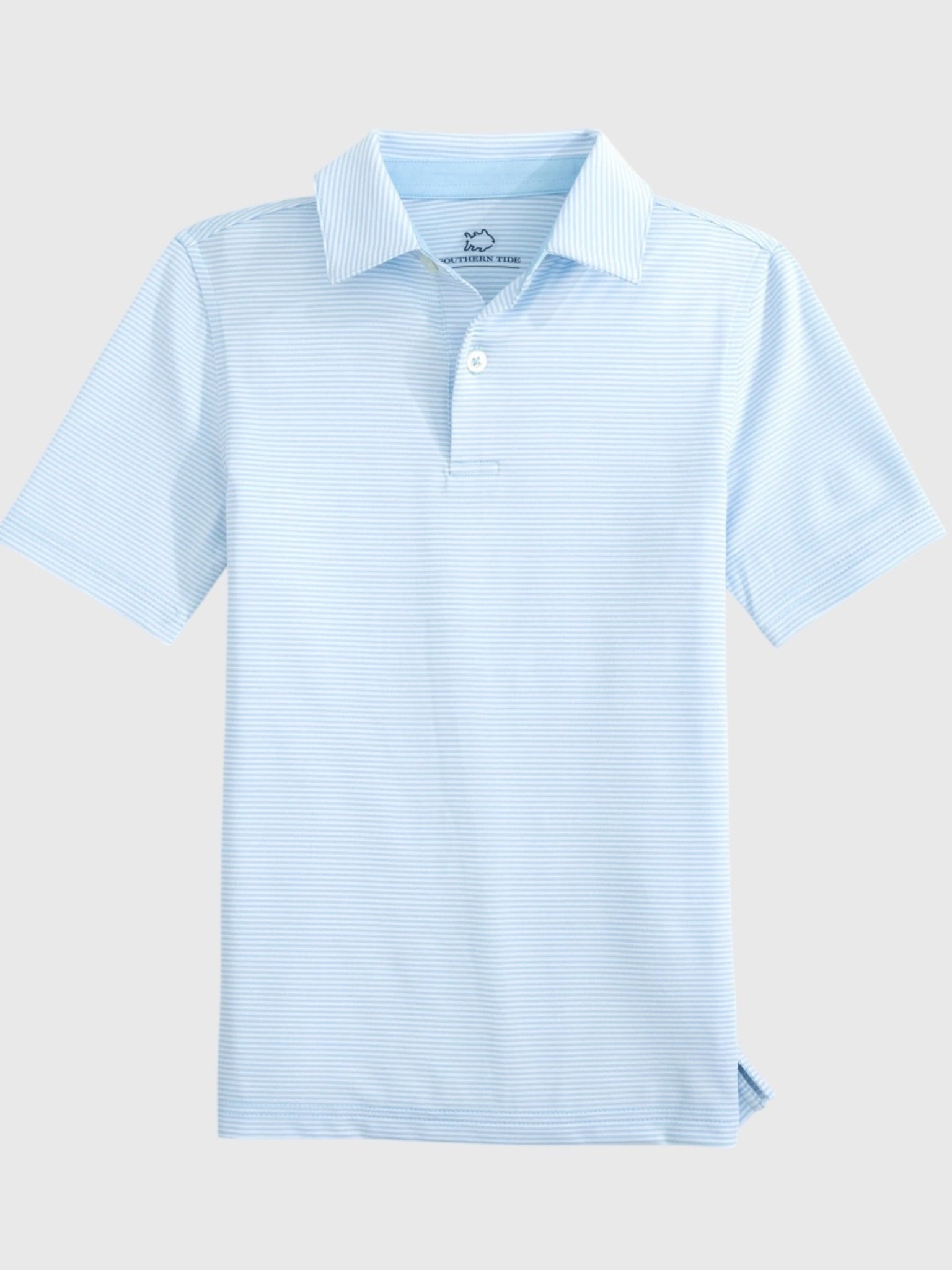 Southern Tide Boys' Driver Meadowbrook Stripe Polo - Saint Bernard
