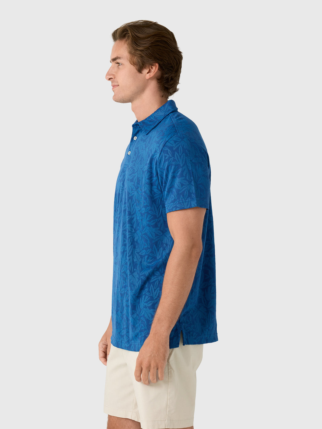 Southern Tide Men's Island Fronds Jacquard Polo - Saint Bernard