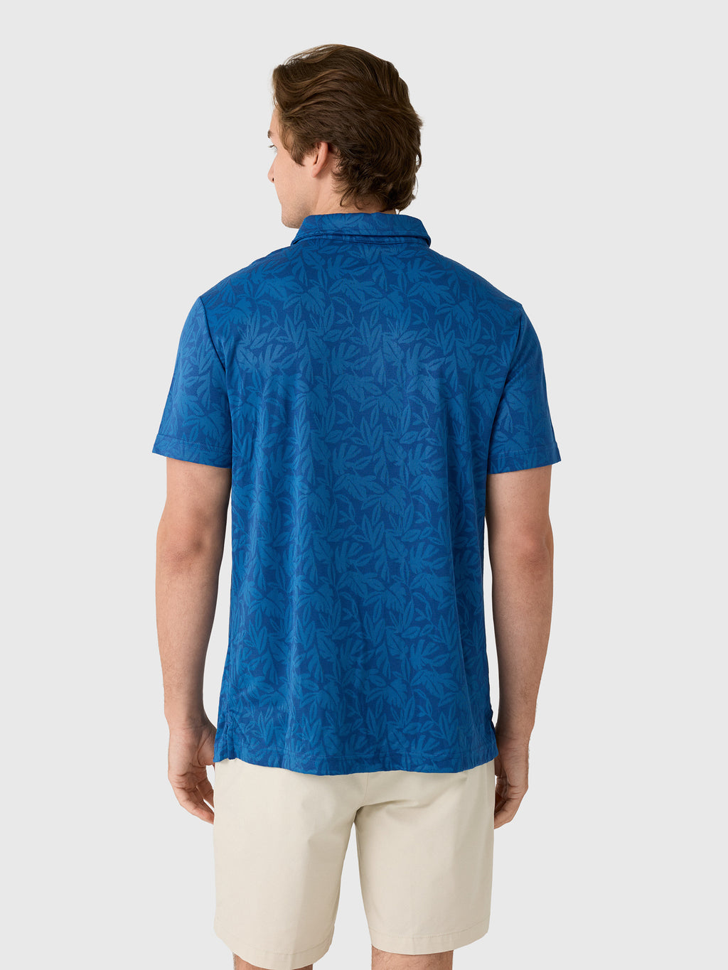 Southern Tide Men's Island Fronds Jacquard Polo - Saint Bernard