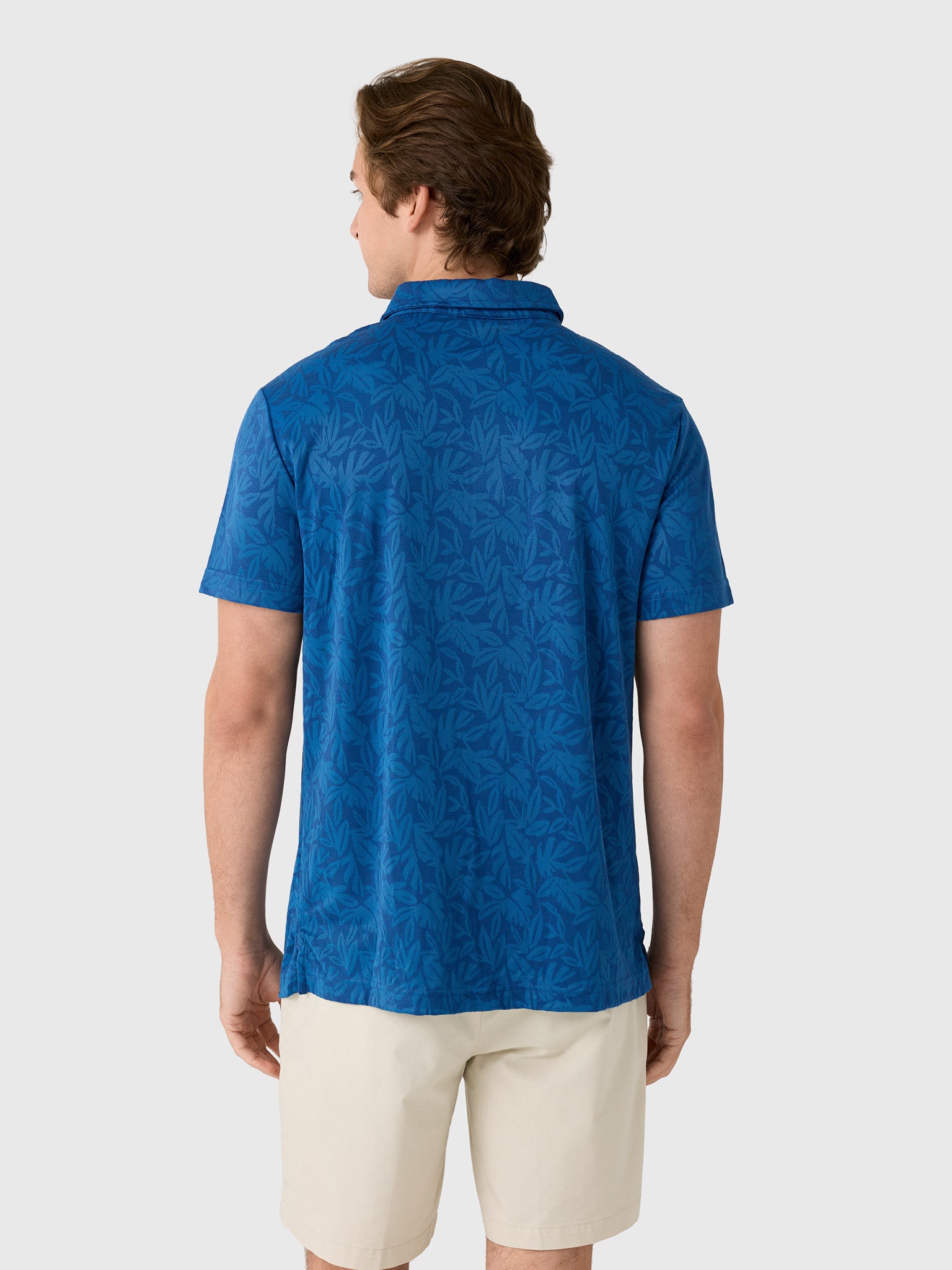 Southern Tide Men's Island Fronds Jacquard Polo - Saint Bernard