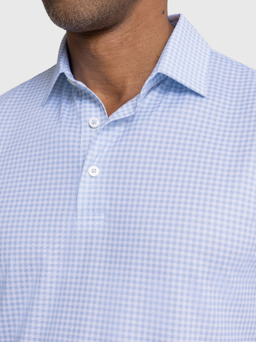 Southern Tide Men's Driver Island View Gingham Printed Polo