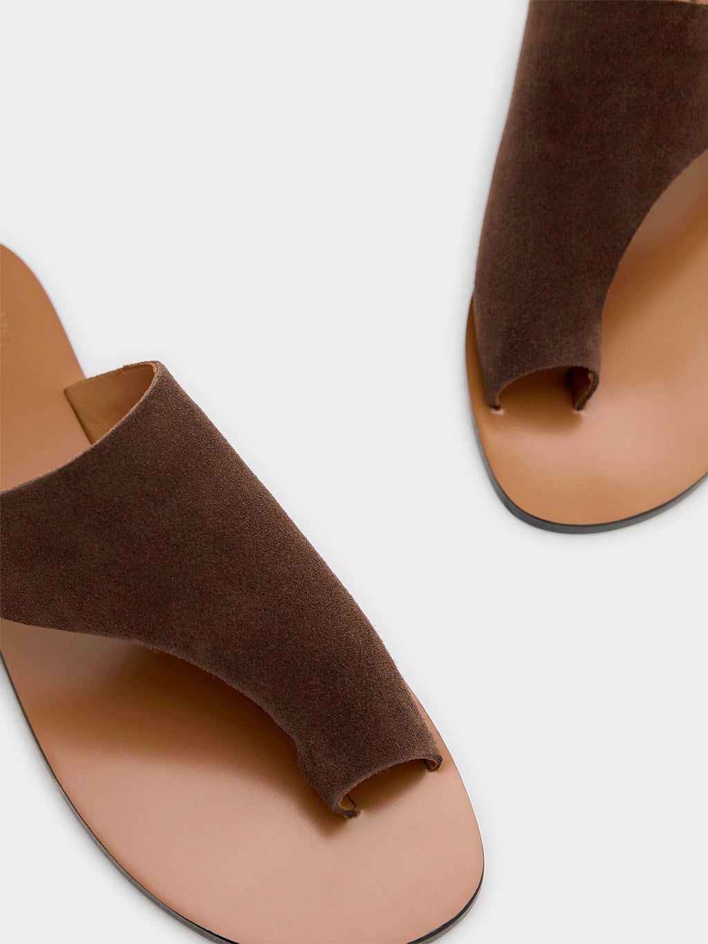 ATP Atelier Women's Rosa Suede Cutout Sandal - Saint Bernard