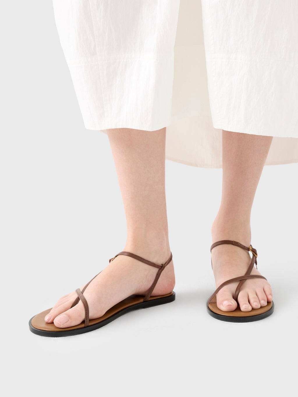 ATP Atelier Women's Capri Flat Leather Sandal - Saint Bernard