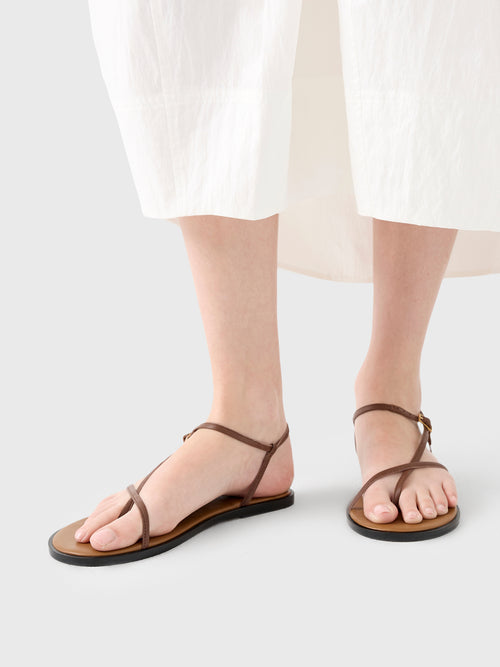 ATP Atelier Women's Capri Flat Leather Sandal