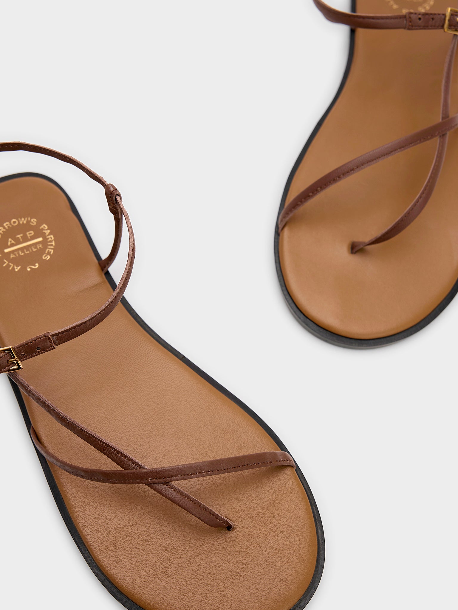 ATP Atelier Women's Capri Flat Leather Sandal - Saint Bernard