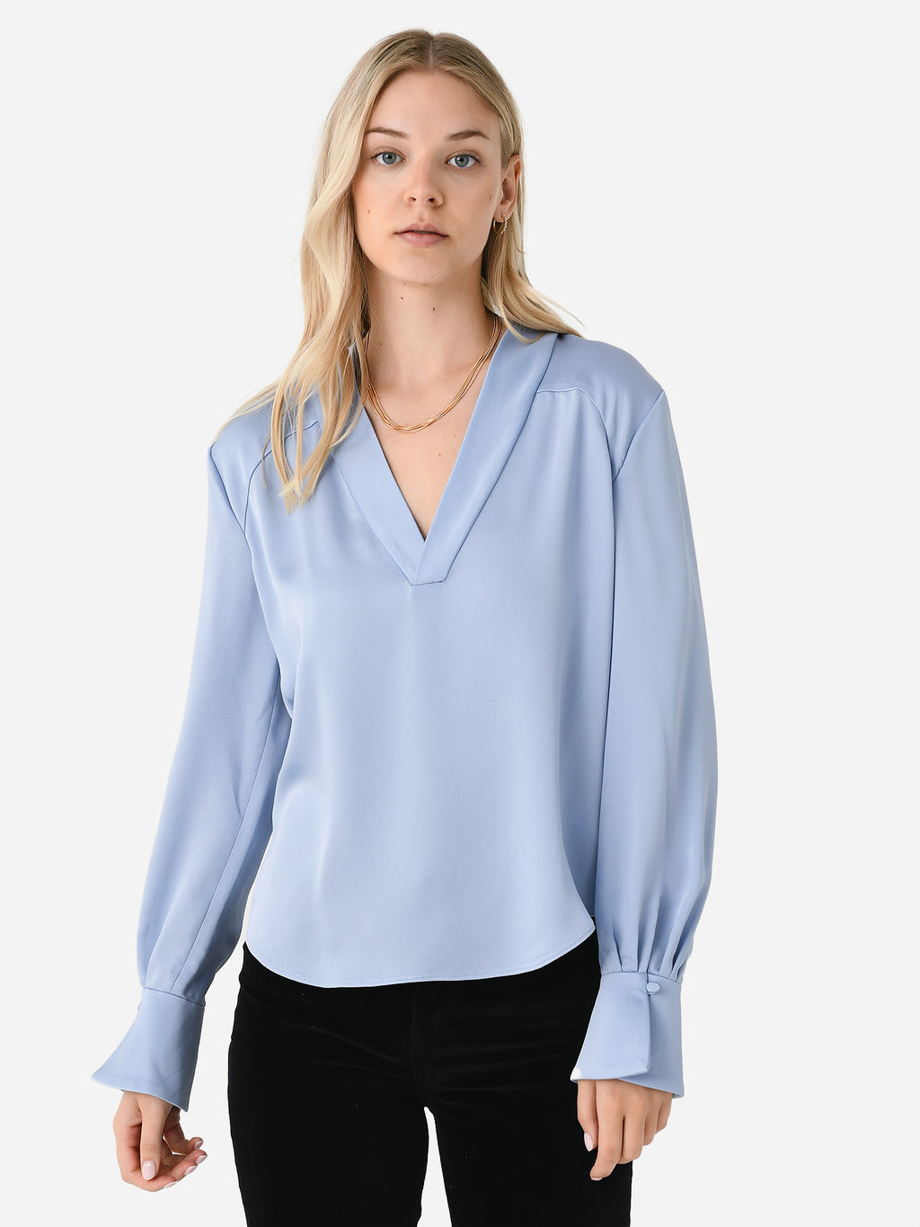 Simkhai Women's Maisey V-Neck Blouse - Saint Bernard