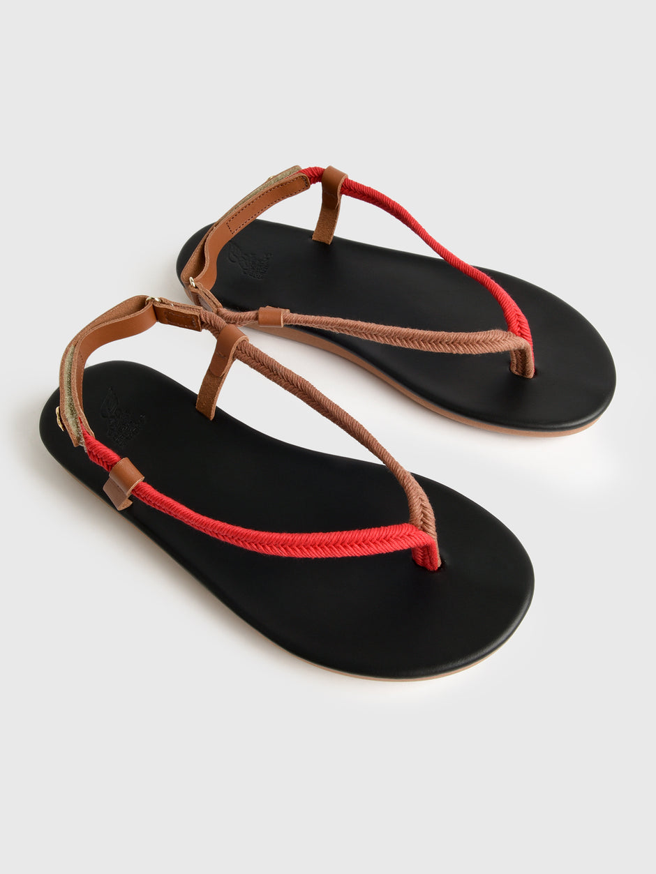 Beaded Ingrid Triangle | Sable Stripe