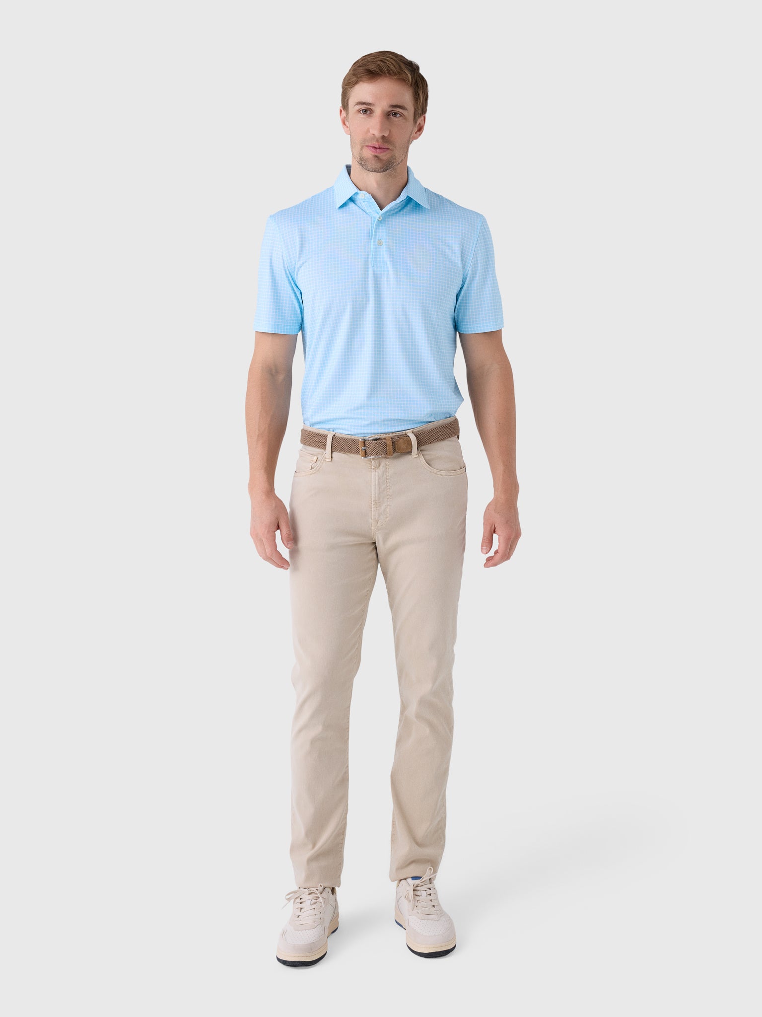 Southern Tide Men's Driver Dunes Edge Plaid Polo - Saint Bernard