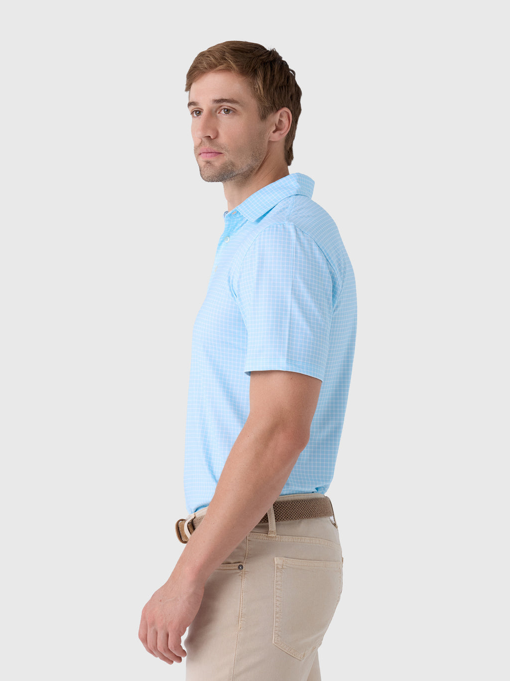 Southern Tide Men's Driver Dunes Edge Plaid Polo - Saint Bernard