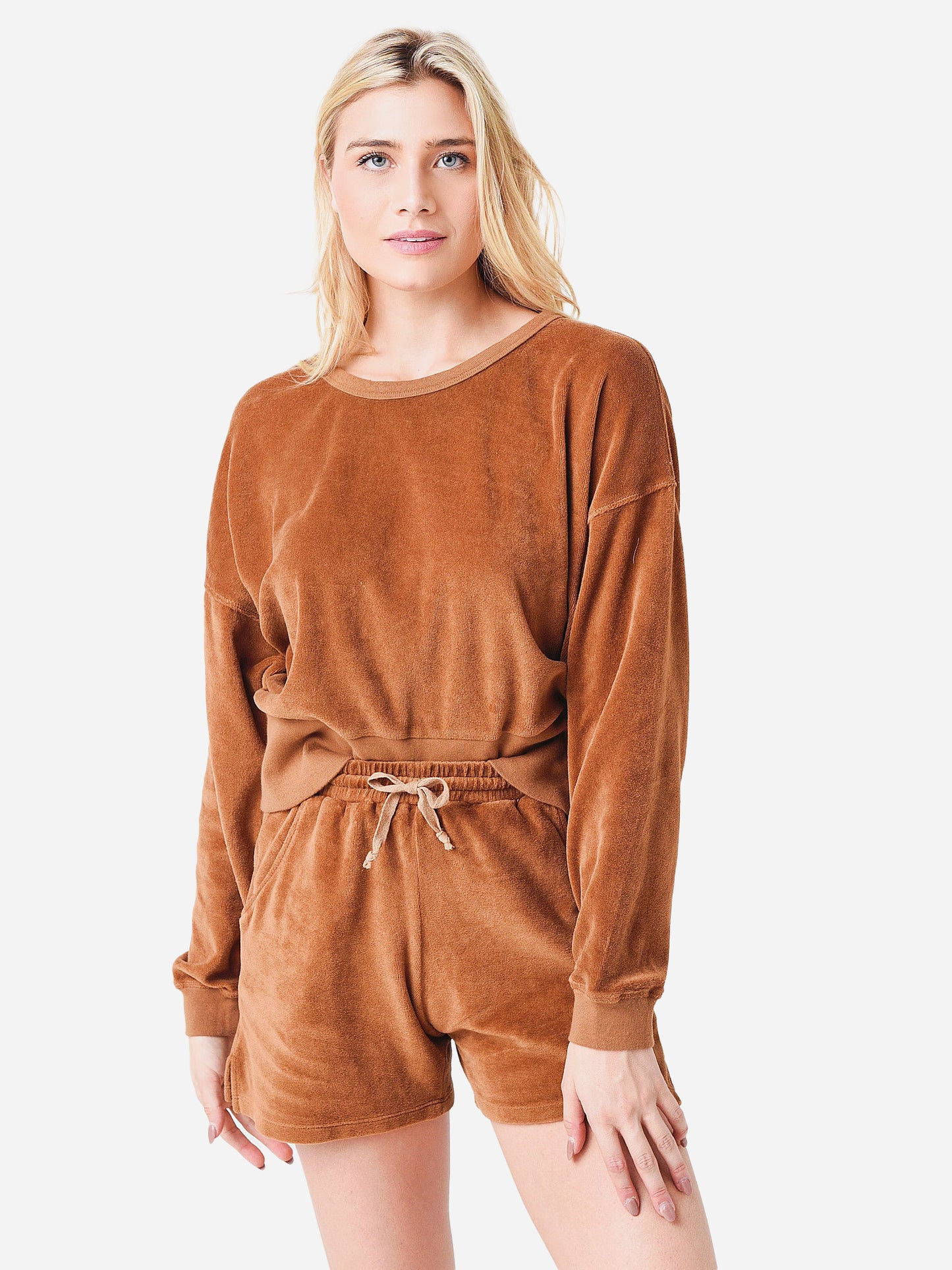 Stark X Women's Velour Cropped Sweatshirt - Saint Bernard