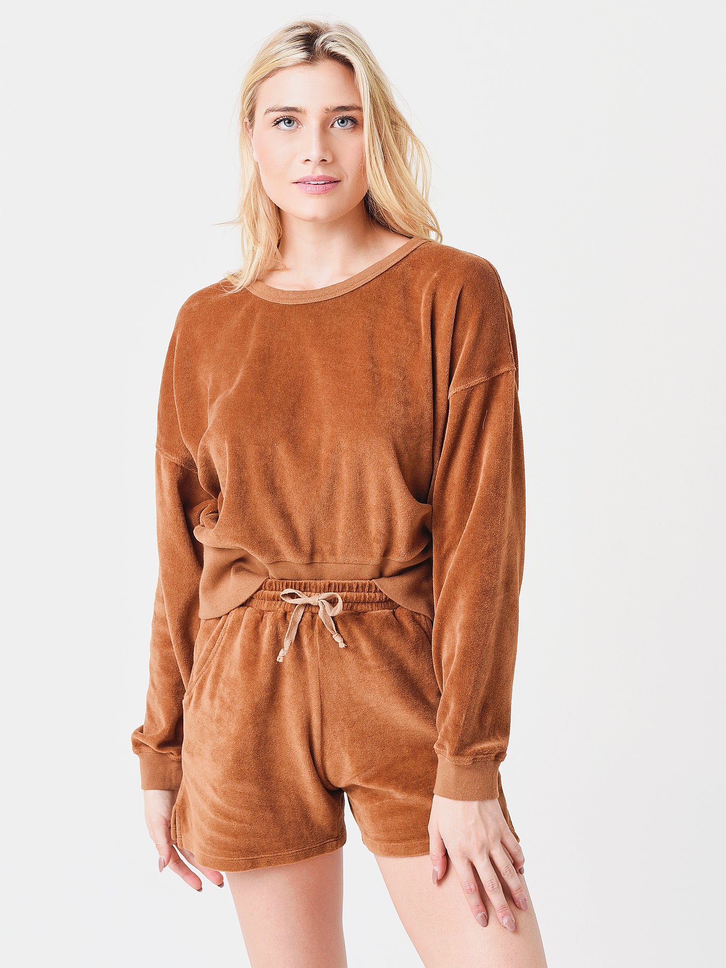 Stark X Women's Velour Cropped Sweatshirt - Saint Bernard