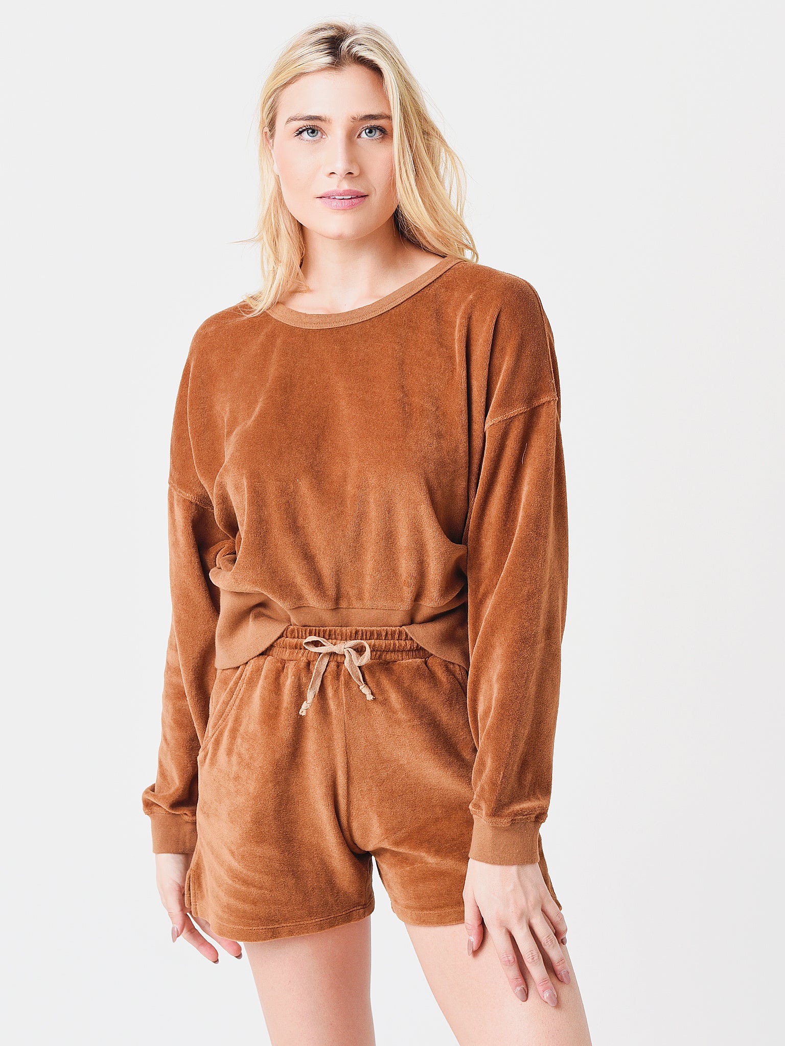 Stark X Women's Velour Cropped Sweatshirt - Saint Bernard