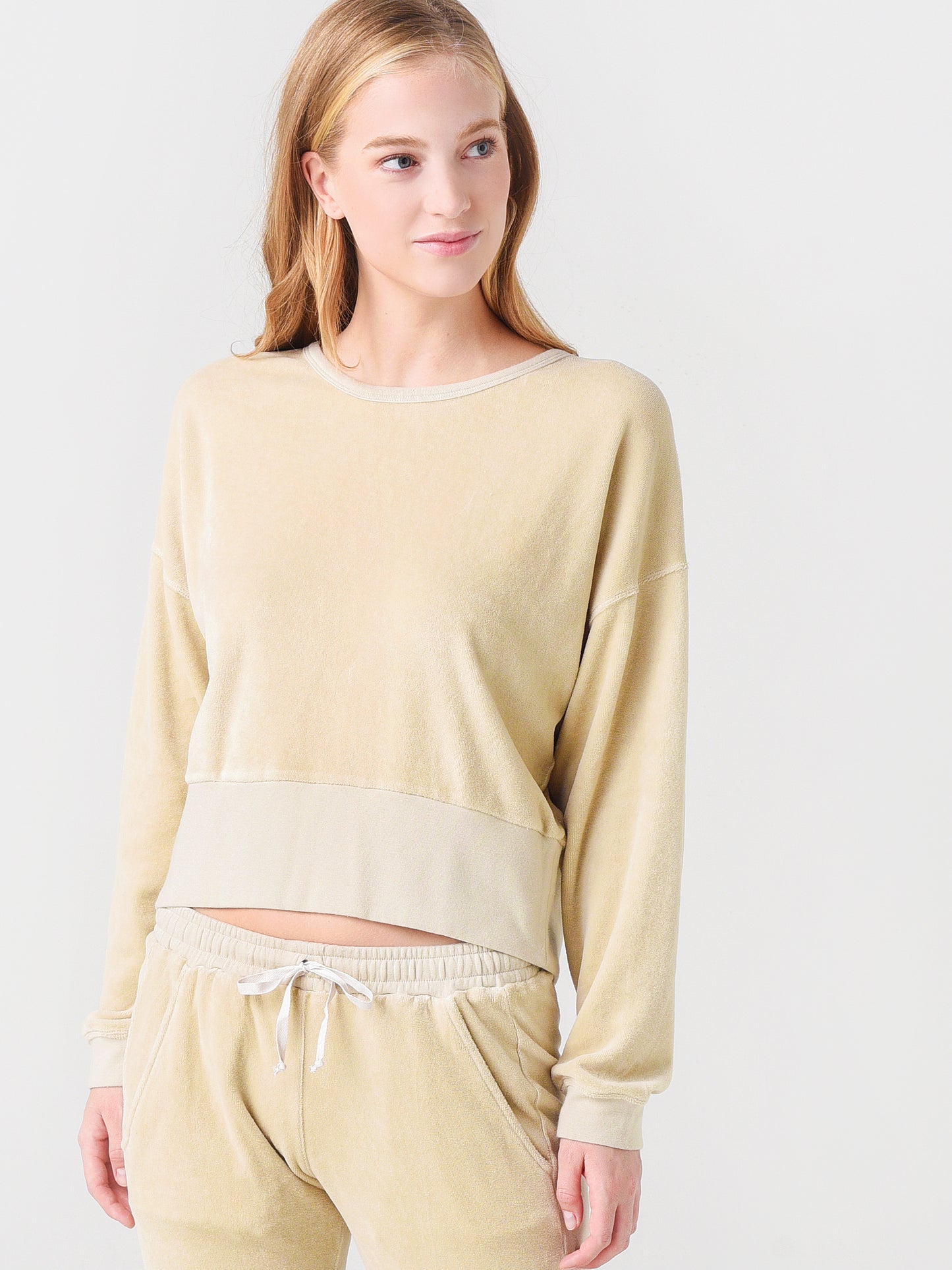 Stark X Women's Velour Cropped Sweatshirt - Saint Bernard