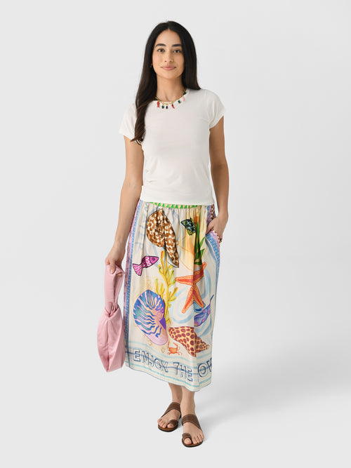 Me369 Women's Vanessa Printed Midi Skirt