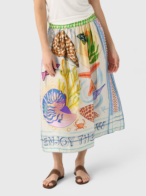 Me369 Women's Vanessa Printed Midi Skirt