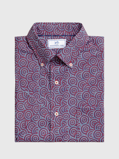 Southern Tide Men's Fireworks Coastal Breeze Short Sleeve Sport Shirt