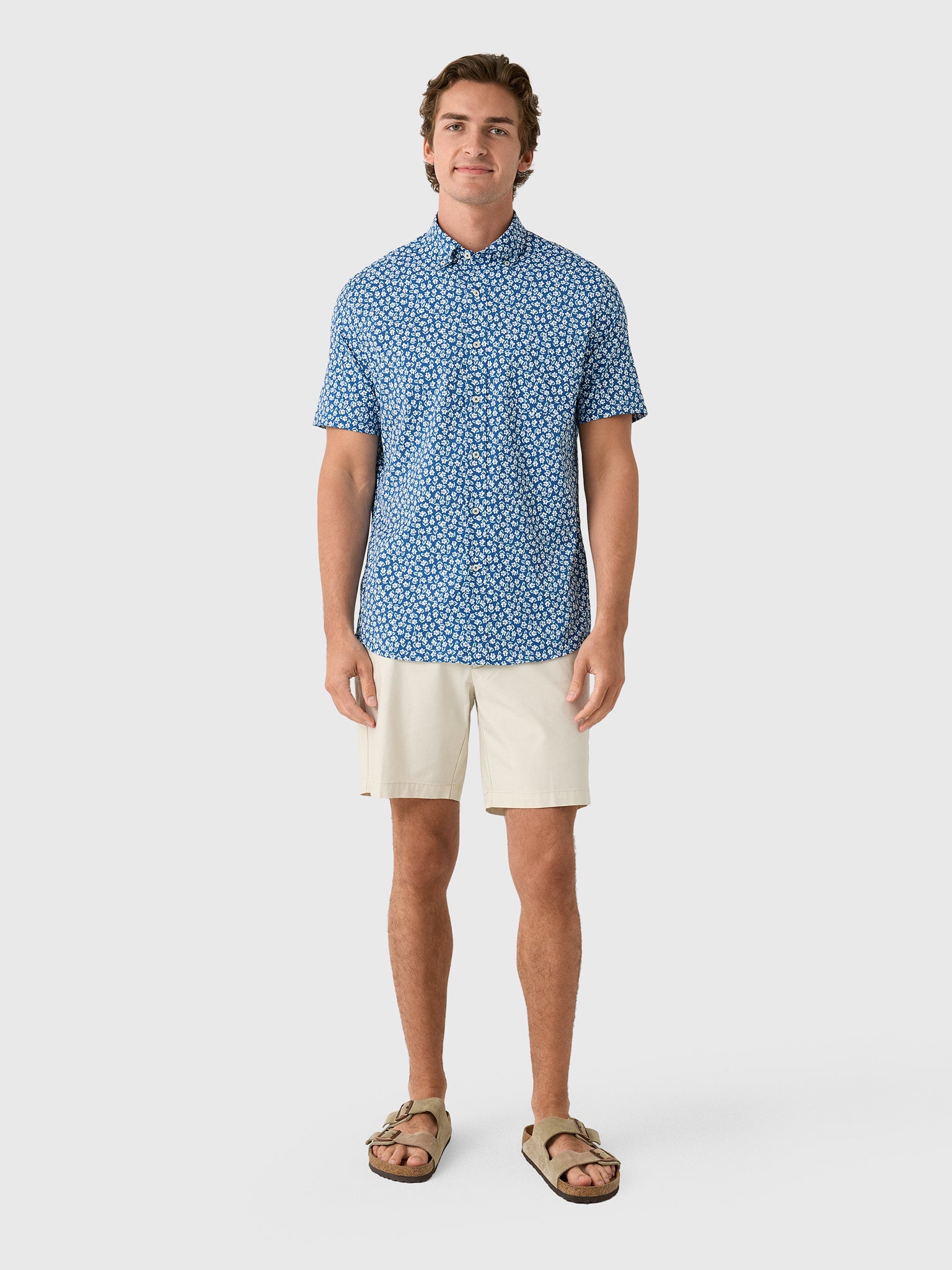 Southern Tide Men's Island Infusion Coastal Breeze Short Sleeve Sport Shirt - Saint Bernard