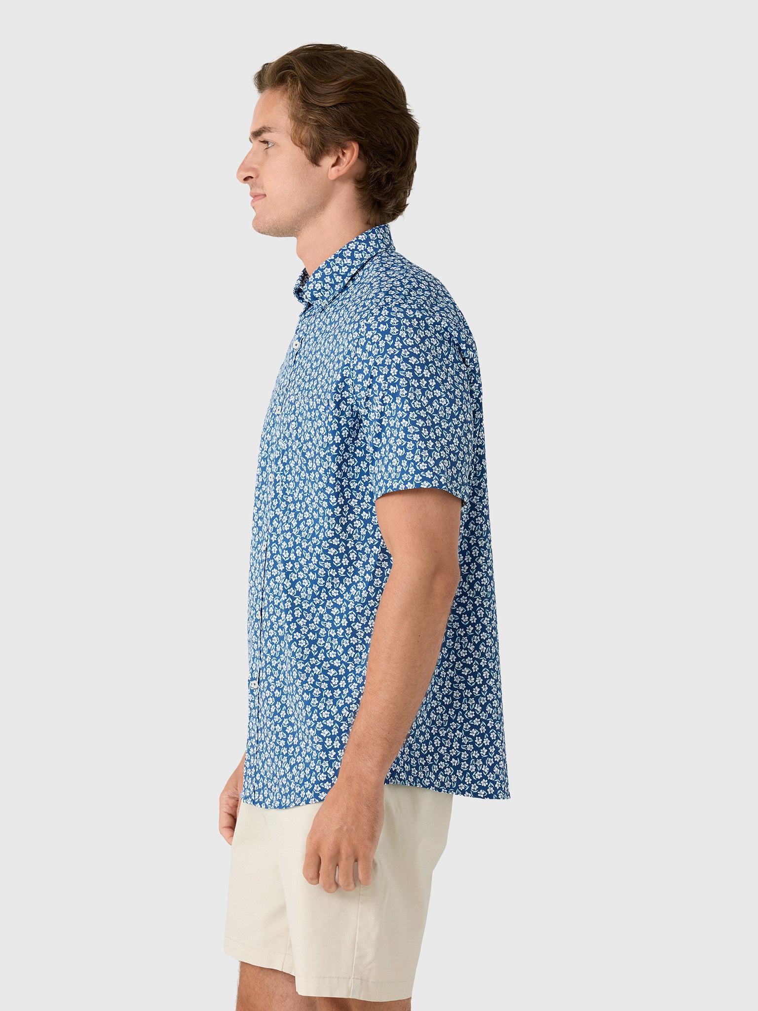 Southern Tide Men's Island Infusion Coastal Breeze Short Sleeve Sport Shirt - Saint Bernard
