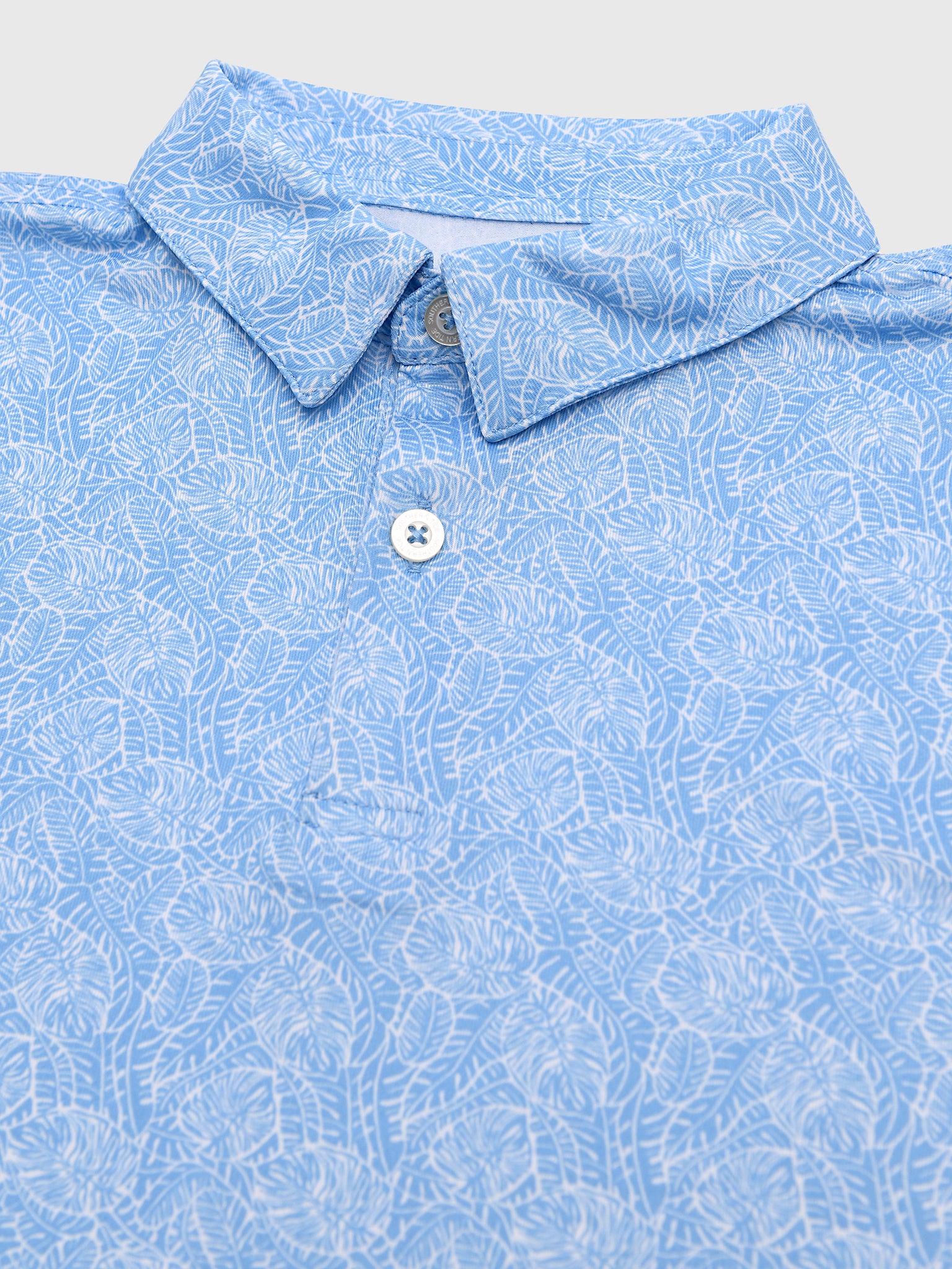 Southern Tide Boys' Driver Beach Palms Printed Performance Polo - Saint Bernard