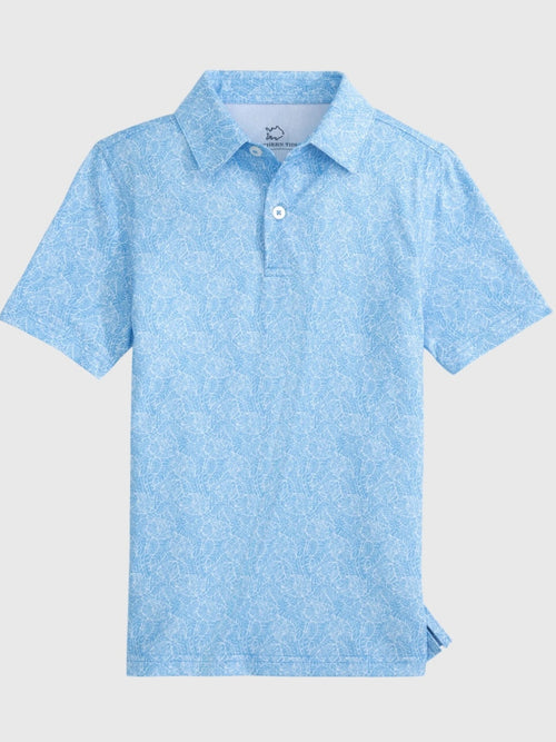Southern Tide Boys' Driver Beach Palms Printed Performance Polo