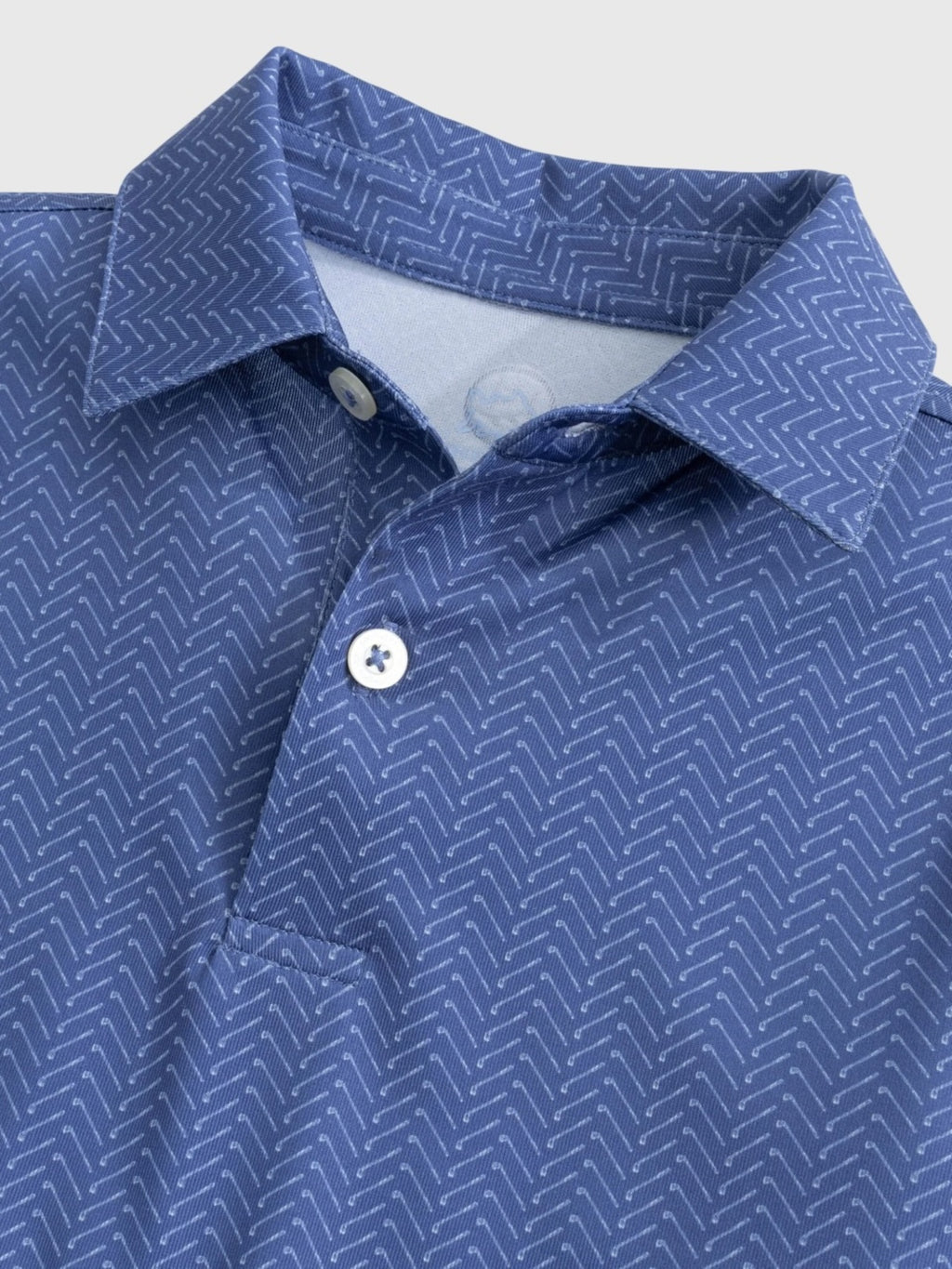 Southern Tide Boys' Driver Raise The Par Printed Performance Polo - Saint Bernard