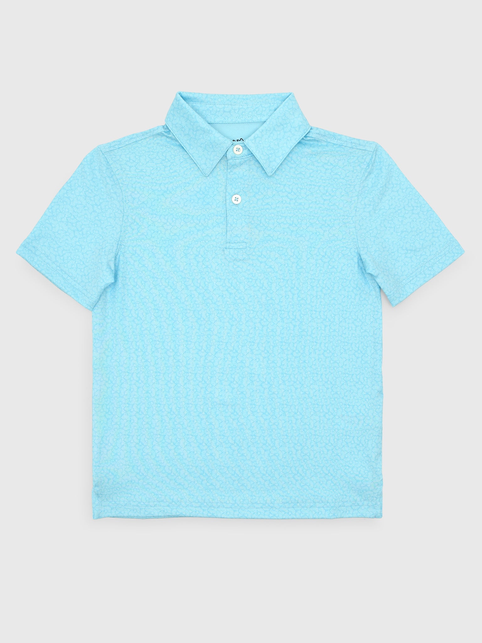 Southern Tide Boys' Driver Paradise Shores Printed Performance Polo - Saint Bernard