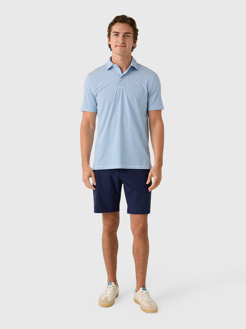 Southern Tide Men's Pelican Landing Stripe Coastal Breeze Performance Polo